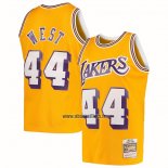 Maillot Los Angeles Lakers Jerry West NO 44 Mitchell & Ness 1971-72 Jaune