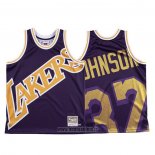 Maillot Los Angeles Lakers Johnson NO 32 Mitchell & Ness Big Face Volet