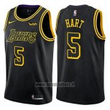 Maillot Los Angeles Lakers Josh Hart No 5 Ville 2018 Noir