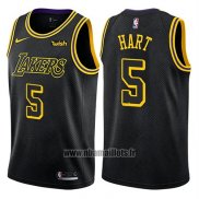 Maillot Los Angeles Lakers Josh Hart No 5 Ville 2018 Noir