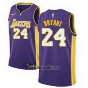 Maillot Los Angeles Lakers Kobe Bryant No 24 Statehommet 2017-18 Volet