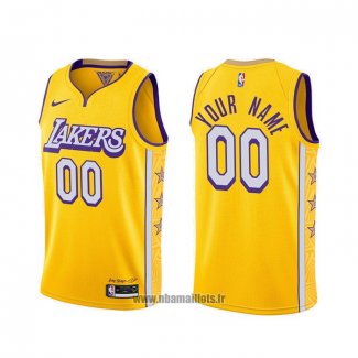 Maillot Los Angeles Lakers Personnalise Ville 2019-20 Jaune