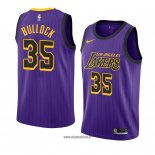 Maillot Los Angeles Lakers Reggie Bullock No 35 Ville 2018-19 Volet