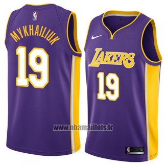 Maillot Los Angeles Lakers Sviatoslav Mykhailiuk No 19 Statement 2018 Volet