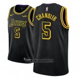 Maillot Los Angeles Lakers Tyson Chandler No 5 Ville 2018 Noir