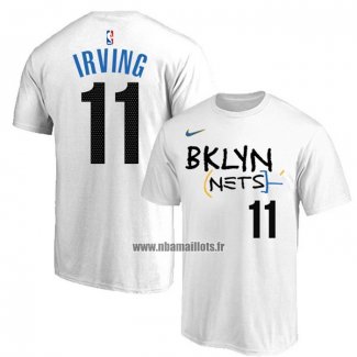 Maillot Manche Courte Brooklyn Nets Kyrie Irving Ville 2022-23 Blanc