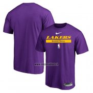 Maillot Manche Courte Los Angeles Lakers Practice Performance 2022-23 Volet