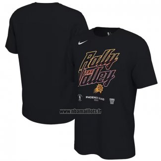 Maillot Manche Courte Phoenix Suns 2023 NBA Playoffs Mantra Noir