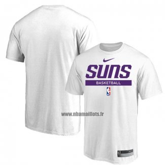 Maillot Manche Courte Phoenix Suns Practice Performance 2022-23 Blanc