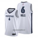 Maillot Memphis Grizzlies C.j. Miles No 6 Association Blanc