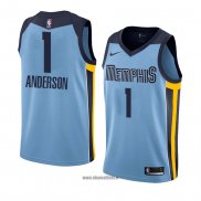 Maillot Memphis Grizzlies Kyle Anderson No 1 Statement 2018 Bleu