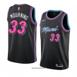 Maillot Miami Heat Alonzo Mourning No 33 Ville 2018-19 Noir