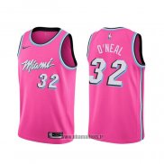 Maillot Miami Heat Shaquille O'neal NO 32 Earned Rosa