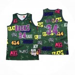Maillot Milwaukee Bucks Allen Iverson NO 34 Mitchell & Ness 2000-01 Vert