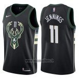 Maillot Milwaukee Bucks Brandon Jennings No 11 Statement 2017-18 Noir