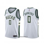 Maillot Milwaukee Bucks Donte Divincenzo NO 0 Association Blanc