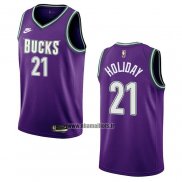 Maillot Milwaukee Bucks Jrue Holiday NO 21 Classic 2022-23 Volet