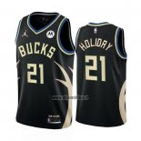 Maillot Milwaukee Bucks Jrue Holiday NO 21 Statement 2022-23 Noir