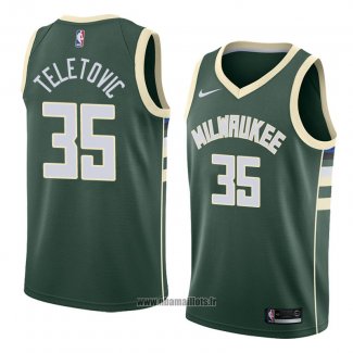 Maillot Milwaukee Bucks Mirza Teletovic No 35 Icon 2018 Vert