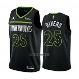 Maillot Minnesota Timberwolves Austin Rivers NO 25 Statement 2022-23 Noir