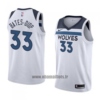 Maillot Minnesota Timberwolves Keita Bates-diop No 33 Association 2018 Blanc