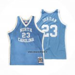 Maillot NCAA North Carolina Tar Heels Michael Jordan NO 23 Mitchell & Ness 1983-84 Bleu