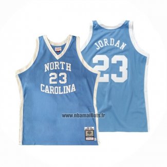 Maillot NCAA North Carolina Tar Heels Michael Jordan NO 23 Mitchell & Ness 1983-84 Bleu