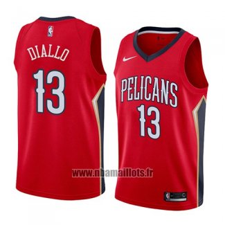 Maillot New Orleans Pelicans Cheick Diallo No 13 Statement 2018 Rouge