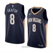 Maillot New Orleans Pelicans Jahlil Okafor No 8 Icon 2018 Bleu