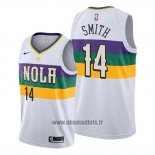 Maillot New Orleans Pelicans Jason Smith No 14 Ville Blanc