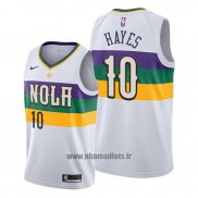 Maillot New Orleans Pelicans Jaxson Hayes No 10 Ville 2018-19 Blanc