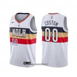Maillot New Orleans Pelicans Personnalise Earned Blanc