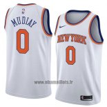 Maillot New York Knicks Emmanuel Mudiay No 0 Association 2018 Blanc