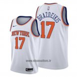 Maillot New York Knicks Iggy Brazdeikis No 17 Association 2019-20 Blanc
