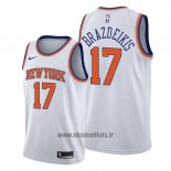 Maillot New York Knicks Iggy Brazdeikis No 17 Association 2019-20 Blanc