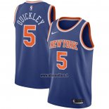 Maillot New York Knicks Immanuel Quickley No 5 Icon 2020-21 Bleu