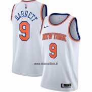 Maillot New York Knicks Rj Barrett NO 9 Association Blanc