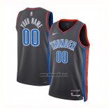 Maillot Oklahoma City Thunder Personnalise Ville 2022-23 Gris