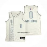 Maillot Oklahoma City Thunder Russell Westbrook NO 0 Ville 2021-22 Blanc