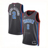 Maillot Oklahoma City Thunder Shai Gilgeous-Alexander NO 2 Ville 2022-23 Gris