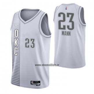 Maillot Oklahoma City Thunder Tre Mann NO 23 Ville 2021-22 Blanc