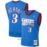 Maillot Philadelphia 76ers Allen Iverson NO 3 Retro Bleu