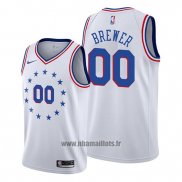 Maillot Philadelphia 76ers Corey Brewer No 00 2018-19 Blanc