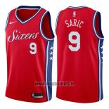 Maillot Philadelphia 76ers Dario Saric No 9 Statement 2017-18 Rouge