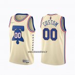 Maillot Philadelphia 76ers Personnalise Earned 2020-21 Crema