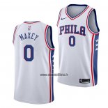 Maillot Philadelphia 76ers Tyrese Maxey NO 0 Association 2020-21 Blanc