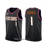 Maillot Phoenix Suns Devin Booker NO 1 Ville 2019-20 Noir