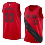 Maillot Portland Trail Blazers Zach Collins No 33 Statement 2018 Rouge