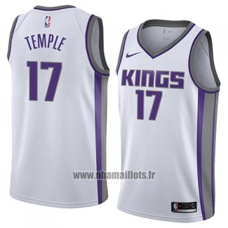 Maillot Sacramento Kings Garrett Temple No 17 Association 2018 Blanc