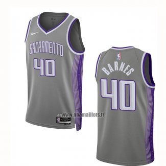 Maillot Sacramento Kings Harrison Barnes NO 40 Ville 2022-23 Gris